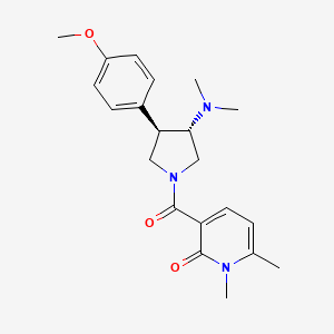 3-{[(3S*,4R*)-3-(dimethylamino)-4-(4-methoxyphenyl)-1-pyrrolidinyl]carbonyl}-1,6-dimethyl-2(1H)-pyridinone