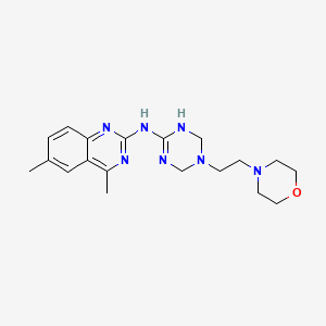 4,6-dimethyl-N-{5-[2-(4-morpholinyl)ethyl]-1,4,5,6-tetrahydro-1,3,5-triazin-2-yl}-2-quinazolinamine