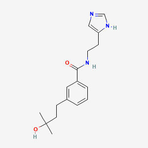 molecular formula C17H23N3O2 B5577153 3-(3-羟基-3-甲基丁基)-N-[2-(1H-咪唑-4-基)乙基]苯甲酰胺 