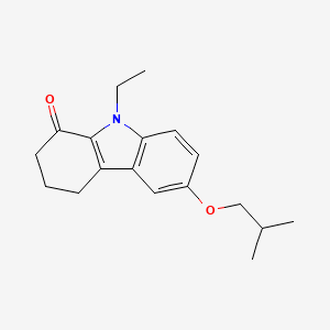 molecular formula C18H23NO2 B5577196 9-ethyl-6-isobutoxy-2,3,4,9-tetrahydro-1H-carbazol-1-one 