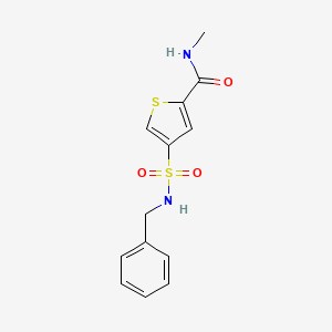 molecular formula C13H14N2O3S2 B5577200 4-[(benzylamino)sulfonyl]-N-methyl-2-thiophenecarboxamide 