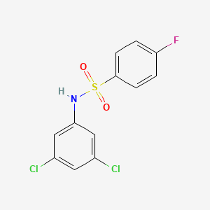 molecular formula C12H8Cl2FNO2S B5577201 N-(3,5-二氯苯基)-4-氟苯磺酰胺 