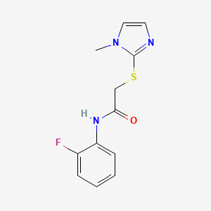 molecular formula C12H12FN3OS B5577247 N-(2-fluorophenyl)-2-[(1-methyl-1H-imidazol-2-yl)thio]acetamide 