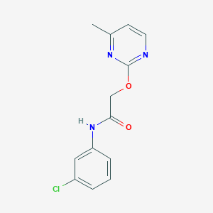 molecular formula C13H12ClN3O2 B5577251 N-(3-chlorophenyl)-2-[(4-methyl-2-pyrimidinyl)oxy]acetamide 