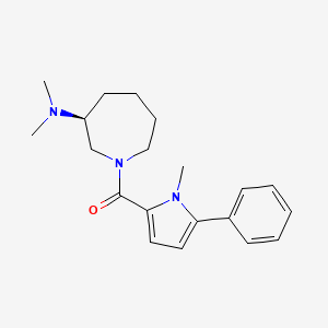 molecular formula C20H27N3O B5577256 (3S)-N,N-dimethyl-1-[(1-methyl-5-phenyl-1H-pyrrol-2-yl)carbonyl]azepan-3-amine 