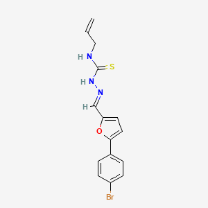 molecular formula C15H14BrN3OS B5577288 5-(4-溴苯基)-2-糠醛 N-烯丙基硫代半氨基甲腙 