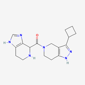 molecular formula C17H22N6O B5577313 3-cyclobutyl-5-(4,5,6,7-tetrahydro-1H-imidazo[4,5-c]pyridin-4-ylcarbonyl)-4,5,6,7-tetrahydro-1H-pyrazolo[4,3-c]pyridine dihydrochloride 