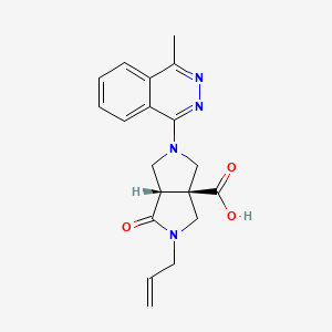 molecular formula C19H20N4O3 B5577325 (3aS*,6aS*)-2-allyl-5-(4-methylphthalazin-1-yl)-1-oxohexahydropyrrolo[3,4-c]pyrrole-3a(1H)-carboxylic acid 
