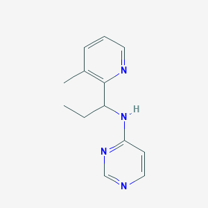 molecular formula C13H16N4 B5577342 N-[1-(3-methylpyridin-2-yl)propyl]pyrimidin-4-amine 