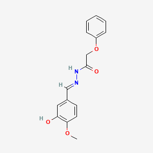 molecular formula C16H16N2O4 B5577367 N'-(3-hydroxy-4-methoxybenzylidene)-2-phenoxyacetohydrazide 