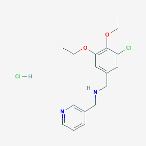 molecular formula C17H22Cl2N2O2 B5577404 盐酸(3-氯-4,5-二乙氧基苄基)(3-吡啶基甲基)胺 