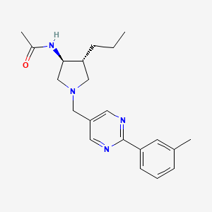 N-((3S*,4R*)-1-{[2-(3-methylphenyl)-5-pyrimidinyl]methyl}-4-propyl-3-pyrrolidinyl)acetamide