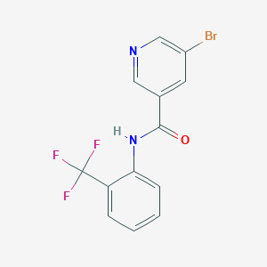 molecular formula C13H8BrF3N2O B5577443 5-溴-N-[2-(三氟甲基)苯基]烟酰胺 