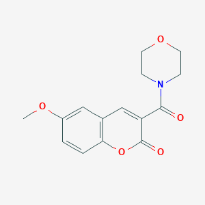 molecular formula C15H15NO5 B5577463 6-methoxy-3-(4-morpholinylcarbonyl)-2H-chromen-2-one 
