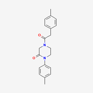 molecular formula C20H22N2O2 B5577488 1-(4-methylphenyl)-4-[(4-methylphenyl)acetyl]-2-piperazinone 