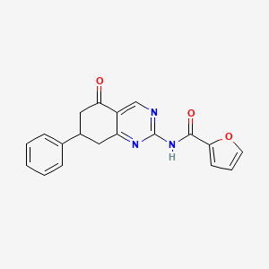molecular formula C19H15N3O3 B5577512 N-(5-oxo-7-phenyl-5,6,7,8-tetrahydro-2-quinazolinyl)-2-furamide 