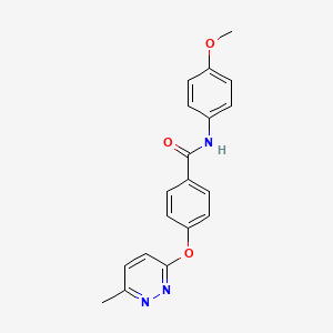 molecular formula C19H17N3O3 B5577519 N-(4-methoxyphenyl)-4-[(6-methyl-3-pyridazinyl)oxy]benzamide 