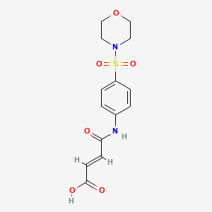 molecular formula C14H16N2O6S B5577521 4-{[4-(4-morpholinylsulfonyl)phenyl]amino}-4-oxo-2-butenoic acid 