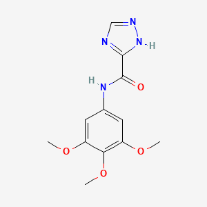 molecular formula C12H14N4O4 B5577527 N-(3,4,5-trimethoxyphenyl)-1H-1,2,4-triazole-3-carboxamide 