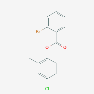 molecular formula C14H10BrClO2 B5577531 4-chloro-2-methylphenyl 2-bromobenzoate 