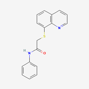 molecular formula C17H14N2OS B5577537 N-phenyl-2-(8-quinolinylthio)acetamide 