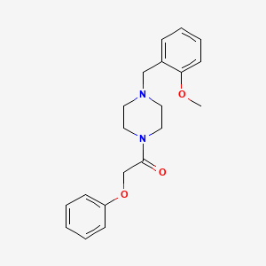 molecular formula C20H24N2O3 B5577566 1-(2-methoxybenzyl)-4-(phenoxyacetyl)piperazine 