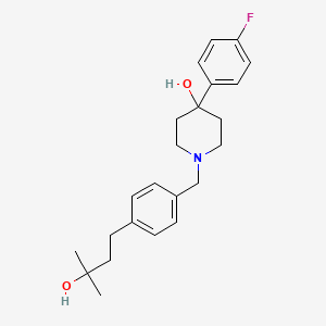 molecular formula C23H30FNO2 B5577571 4-(4-fluorophenyl)-1-[4-(3-hydroxy-3-methylbutyl)benzyl]-4-piperidinol 