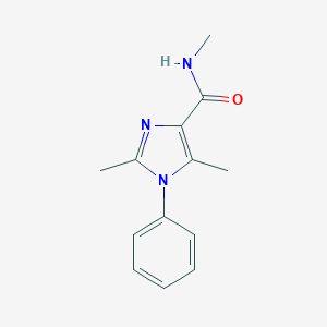 molecular formula C13H15N3O B055776 2,5-Dimethyl-4-methylcarbamoyl-1-phenylimidazole CAS No. 120319-05-3
