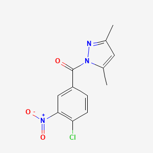 molecular formula C12H10ClN3O3 B5577603 1-(4-氯-3-硝基苯甲酰)-3,5-二甲基-1H-吡唑 