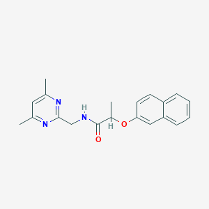 molecular formula C20H21N3O2 B5577613 N-[(4,6-二甲基-2-嘧啶基)甲基]-2-(2-萘氧基)丙酰胺 