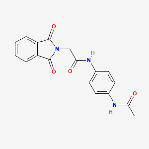 molecular formula C18H15N3O4 B5577727 N-[4-(acetylamino)phenyl]-2-(1,3-dioxo-1,3-dihydro-2H-isoindol-2-yl)acetamide 