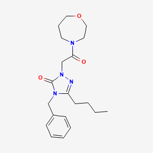 molecular formula C20H28N4O3 B5577757 4-benzyl-5-butyl-2-[2-(1,4-oxazepan-4-yl)-2-oxoethyl]-2,4-dihydro-3H-1,2,4-triazol-3-one 