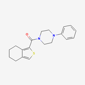 molecular formula C19H22N2OS B5577842 1-phenyl-4-(4,5,6,7-tetrahydro-2-benzothien-1-ylcarbonyl)piperazine 