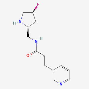 molecular formula C13H18FN3O B5577857 N-{[(2S,4S)-4-fluoro-2-pyrrolidinyl]methyl}-3-(3-pyridinyl)propanamide dihydrochloride 