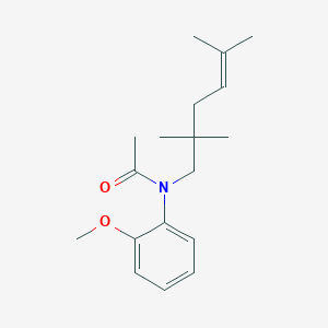 molecular formula C18H27NO2 B5577861 N-(2-甲氧基苯基)-N-(2,2,5-三甲基-4-己烯-1-基)乙酰胺 