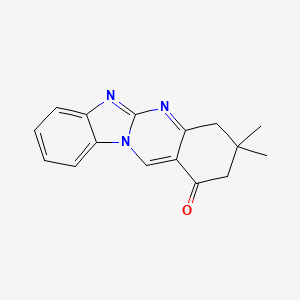 molecular formula C16H15N3O B5577868 3,3-dimethyl-3,4-dihydrobenzimidazo[2,1-b]quinazolin-1(2H)-one 