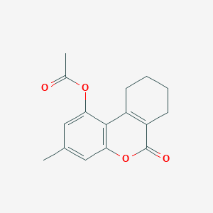 molecular formula C16H16O4 B5577880 3-methyl-6-oxo-7,8,9,10-tetrahydro-6H-benzo[c]chromen-1-yl acetate CAS No. 19815-04-4