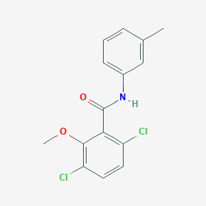 molecular formula C15H13Cl2NO2 B5577908 3,6-dichloro-2-methoxy-N-(3-methylphenyl)benzamide 