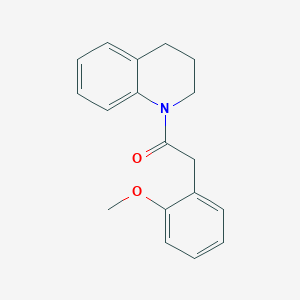 molecular formula C18H19NO2 B5577915 1-[(2-methoxyphenyl)acetyl]-1,2,3,4-tetrahydroquinoline 