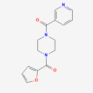 molecular formula C15H15N3O3 B5577930 1-(2-呋喃酰基)-4-(3-吡啶基羰基)哌嗪 