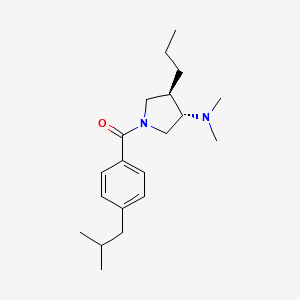 molecular formula C20H32N2O B5577973 (3S*,4R*)-1-(4-isobutylbenzoyl)-N,N-dimethyl-4-propyl-3-pyrrolidinamine 