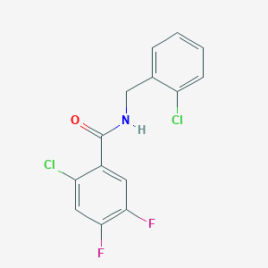 molecular formula C14H9Cl2F2NO B5578015 2-chloro-N-(2-chlorobenzyl)-4,5-difluorobenzamide 