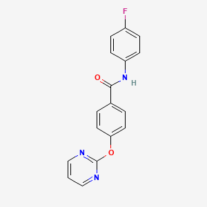 molecular formula C17H12FN3O2 B5578027 N-(4-fluorophenyl)-4-(2-pyrimidinyloxy)benzamide 