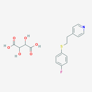 molecular formula C17H18FNO6S B5578061 4-{2-[(4-氟苯基)硫代]乙基}吡啶 2,3-二羟基琥珀酸盐（盐） 