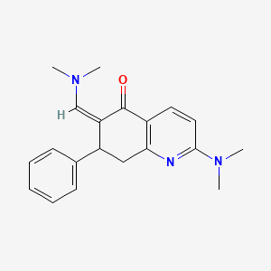 molecular formula C20H23N3O B5578075 2-(二甲氨基)-6-[(二甲氨基)亚甲基]-7-苯基-7,8-二氢-5(6H)-喹啉酮 