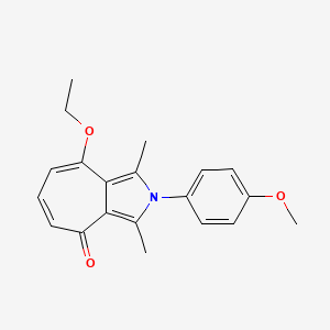 molecular formula C20H21NO3 B5578076 8-ethoxy-2-(4-methoxyphenyl)-1,3-dimethylcyclohepta[c]pyrrol-4(2H)-one 