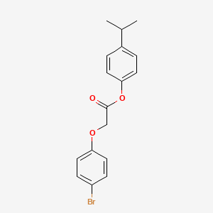 molecular formula C17H17BrO3 B5578100 4-异丙基苯基（4-溴苯氧基）乙酸酯 