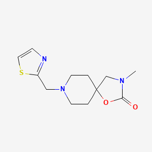 molecular formula C12H17N3O2S B5578110 3-甲基-8-(1,3-噻唑-2-基甲基)-1-氧杂-3,8-二氮杂螺[4.5]癸烷-2-酮 