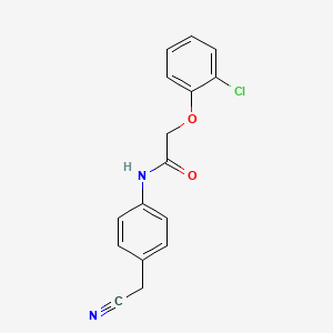 molecular formula C16H13ClN2O2 B5578117 2-(2-chlorophenoxy)-N-[4-(cyanomethyl)phenyl]acetamide 