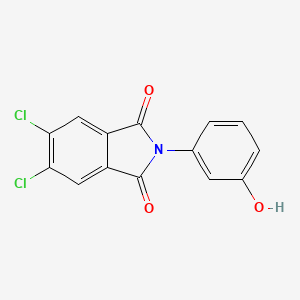 molecular formula C14H7Cl2NO3 B5578146 5,6-二氯-2-(3-羟苯基)-1H-异吲哚-1,3(2H)-二酮 